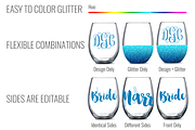 Stemless Wineglass Mockup & Glitter, a Product Mockup by SarahDesign (Thumbnail 3 of 12)