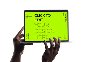 Black Hand Macbook Mockup