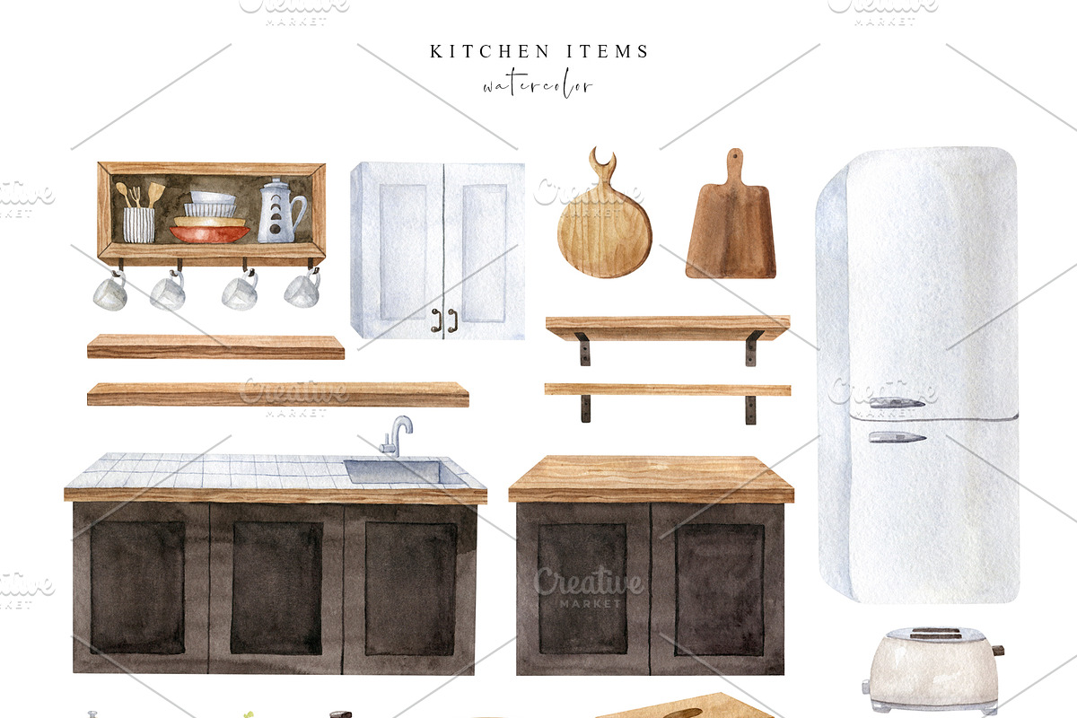Bohemian House Watercolor Set, an Animal Illustration by Natalia Fedorova (Photo 8 of 21)