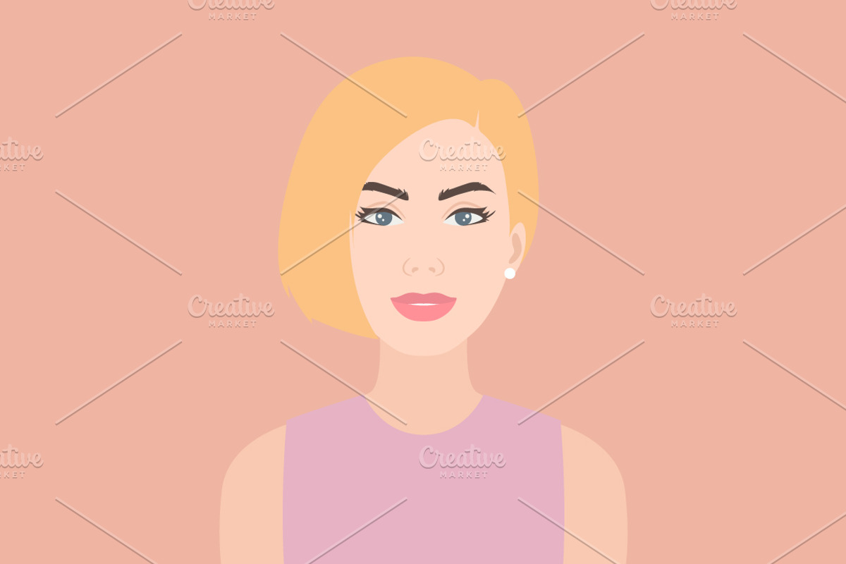 Women. Vector Set., an Illustration by Gomolach (Photo 5 of 6)
