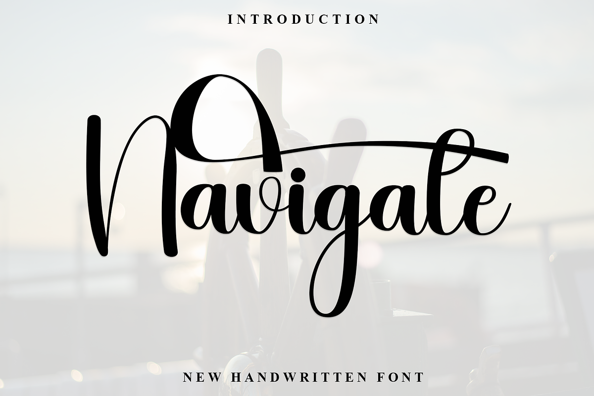 Navigate, a Handwritten Font by InermediaSTUDIO (Photo 1 of 8)
