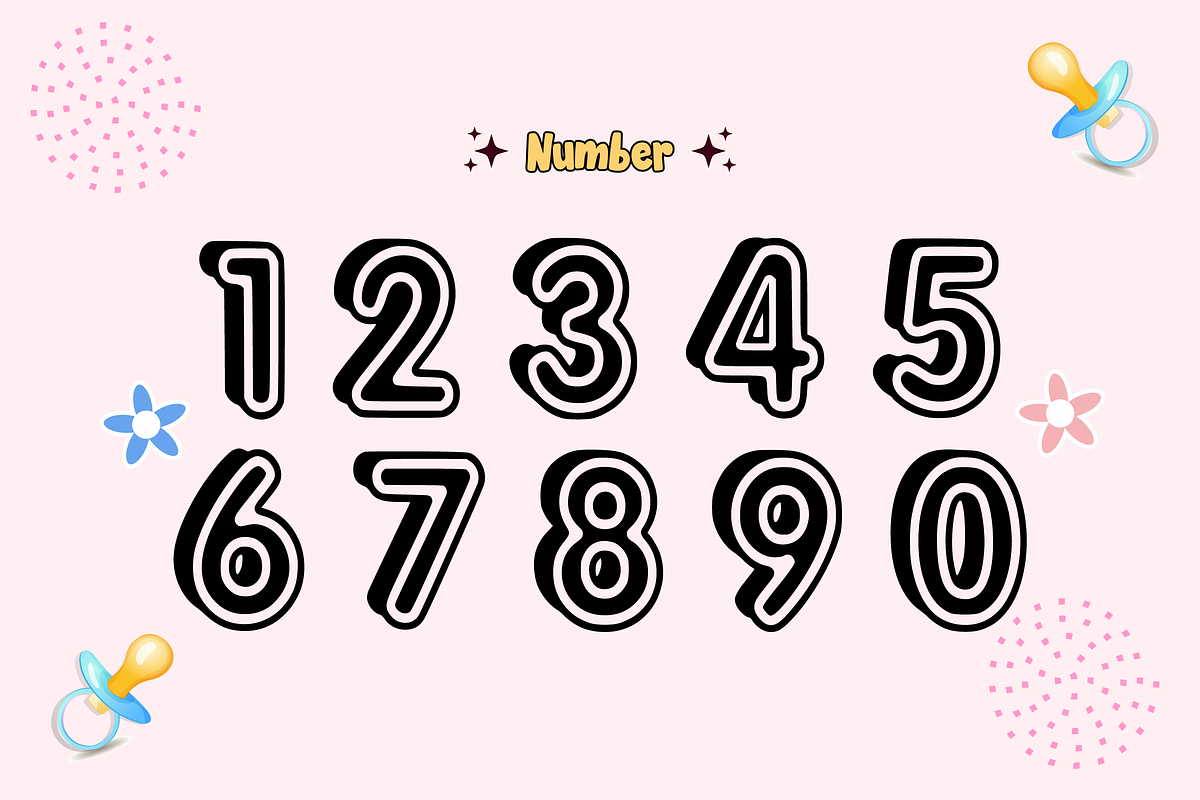 Chubby Baby - Display Font Types, a Font by KiddoGlyphs Studio (Photo 5 of 5)
