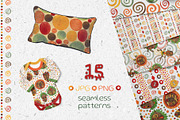 African masks seamless pattern set, an Illustration by DemiLena (Thumbnail 2 of 8)