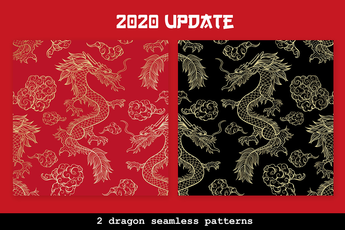 Chinese Dragon Vector Illustrations, a Background Graphic by ilonitta (Photo 13 of 14)