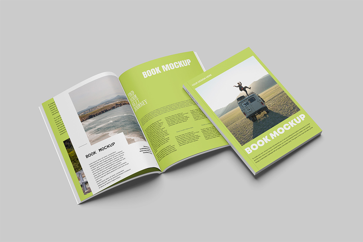 Book Mockup, a Books & Magazine Mockup by SimpangGraphics