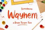 Wayhem - Brush Texture Font, a Font by Typefactoryco (Thumbnail 1 of 9)