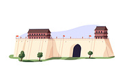 Chinese buildings set + banner, a Decorative Illustration by PaperTrident (Thumbnail 10 of 12)