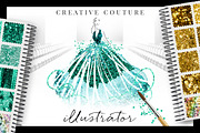 Glittery Styles Bundle Illustrator, a Layer Style Add-On by Creators Couture (Thumbnail 1 of 4)