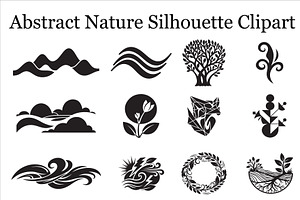 Organic Abstract Nature Silhouette, a Graphic by Gfx_Store