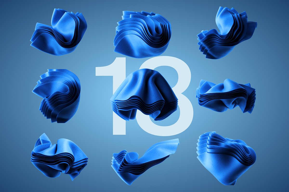 3D Abstract Waves Collection, an Object Graphic by Daniel's Visual (Photo 2 of 6)