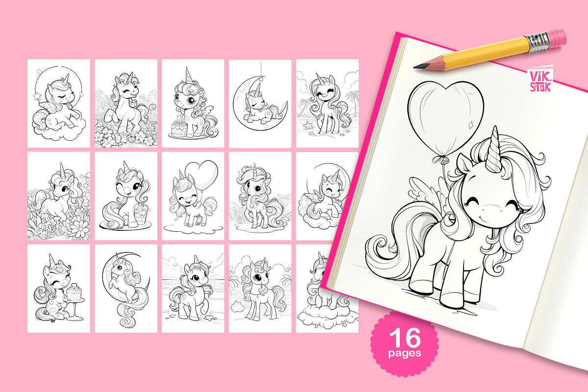 Animal Coloring Pages for Kids, an Animal Illustration by vik.stock (Photo 3 of 17)
