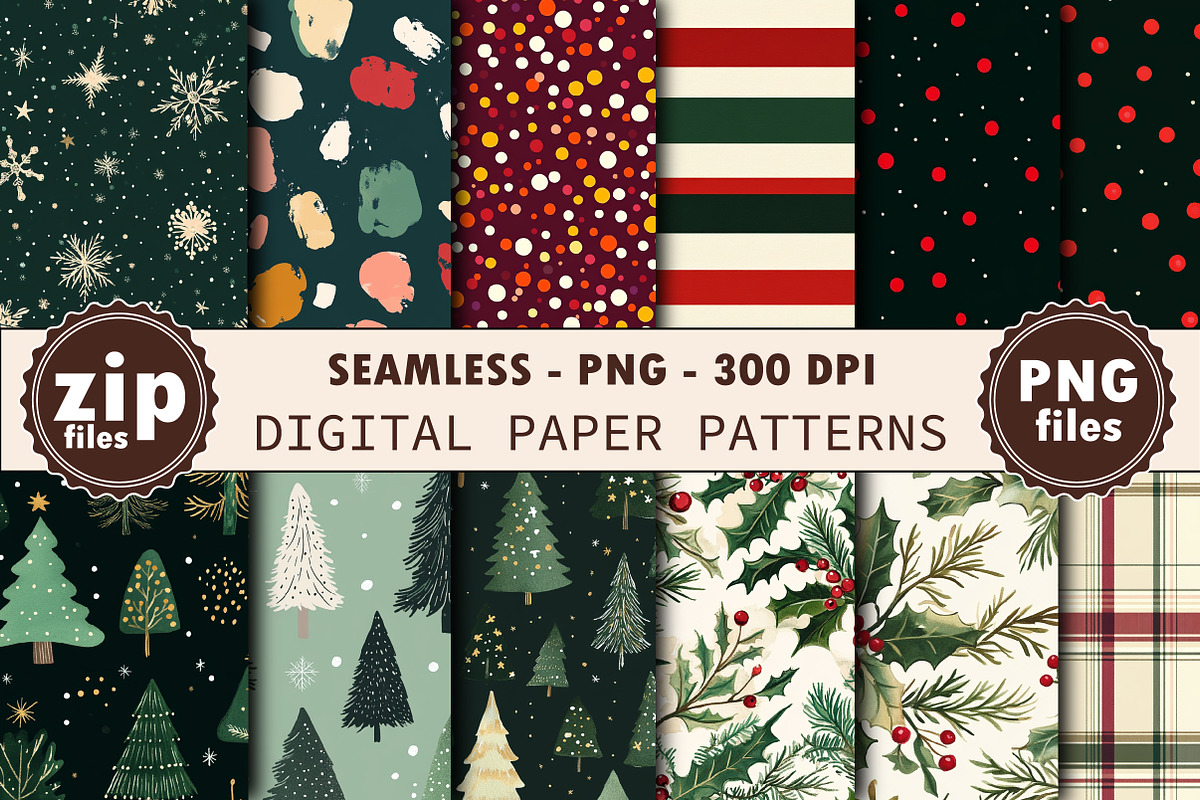 Christmas Digital Paper, Seamless, a Texture Graphic by CitraGraphics (Photo 1 of 8)