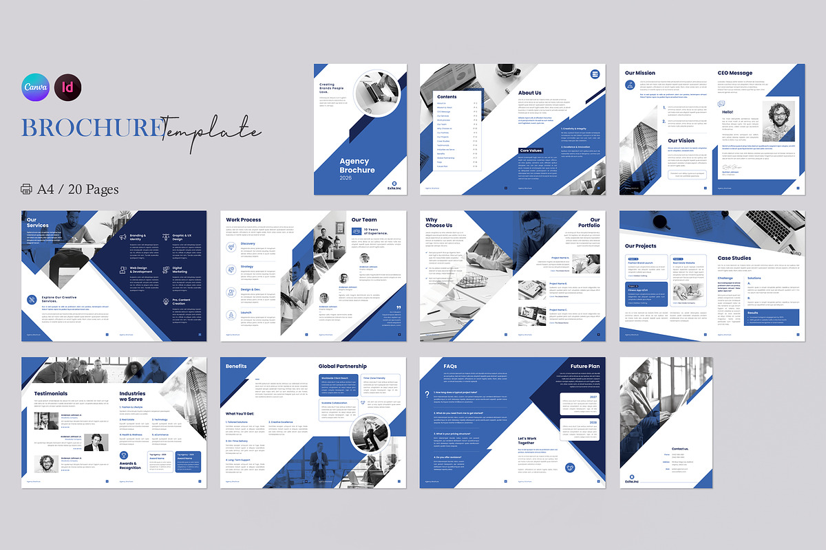 Abstract Brochure | Canva, InDesign, a Brochure Template by Orcshape Studio (Photo 10 of 10)