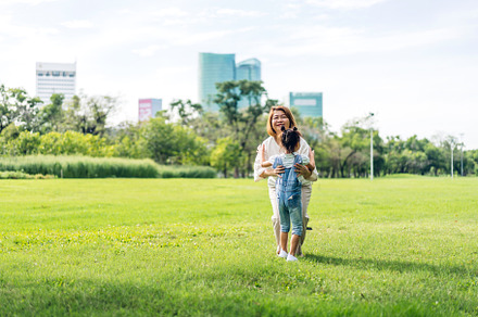 Portrait of happy love asian grandmother and little asian cute g, a Person Photo by Art_Photo