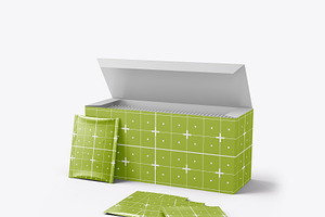 Big Box Tea With Sachets Mockup