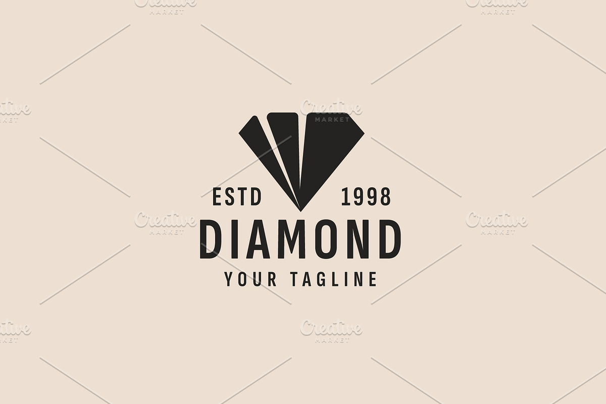 Diamond logo illustration, a Branding & Logo Template by Dyn Studio