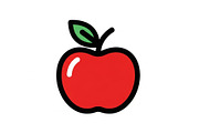 Apple Fruit Vector Icon Bundle, an Illustration by musafir_fashion (Thumbnail 5 of 49)