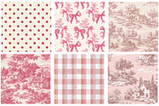 French Toile De Jouy Seamless Patter, a Pattern Graphic by DreamArtGraphic (Thumbnail 4 of 4)