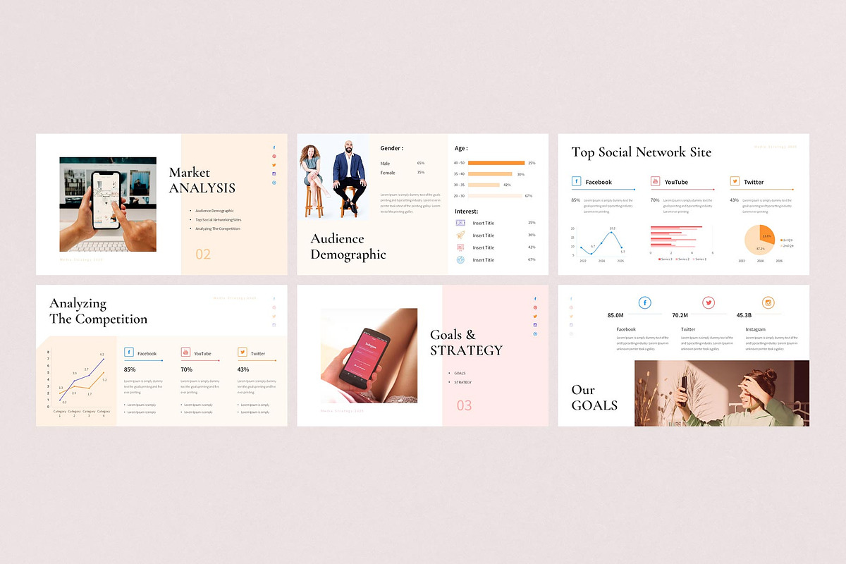 Social Media Strategy Template, a Presentation Template by E-Type (Photo 3 of 5)