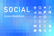 (SALE) Simple Social Icons Web Font, a Symbol Font by Design Bits (Thumbnail 1 of 3)