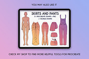 Procreate Tops and Blouses Stamps, a Brush Add-On by SmuffizStudio (Thumbnail 3 of 3)