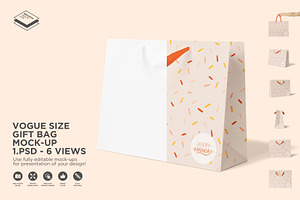 Vogue Size Gift Bag Mock-up