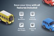 Carly - 3D Car Icon Set, a Cars & Vehicle 3D Model by Illustraly Design (Thumbnail 3 of 8)
