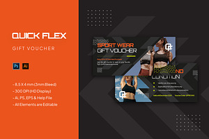 Quick Flex - Gift Voucher, a Print Template by StreaksideStd
