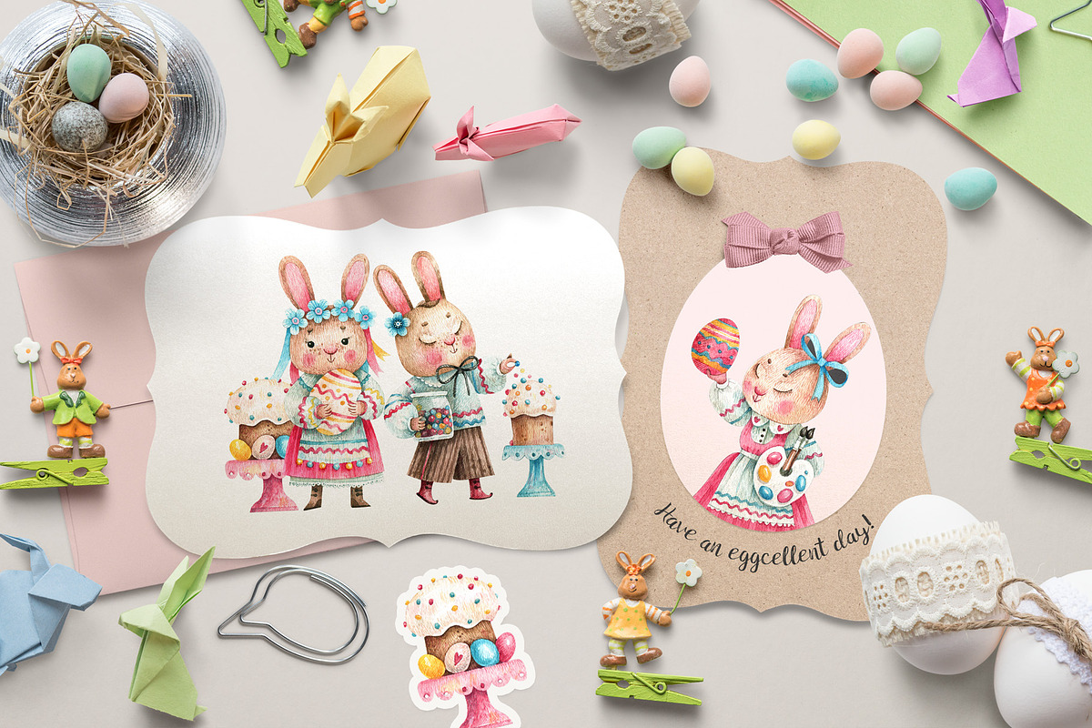 Happy Easter, an Illustration by Watercolor by Tonia Tkach (Photo 7 of 7)