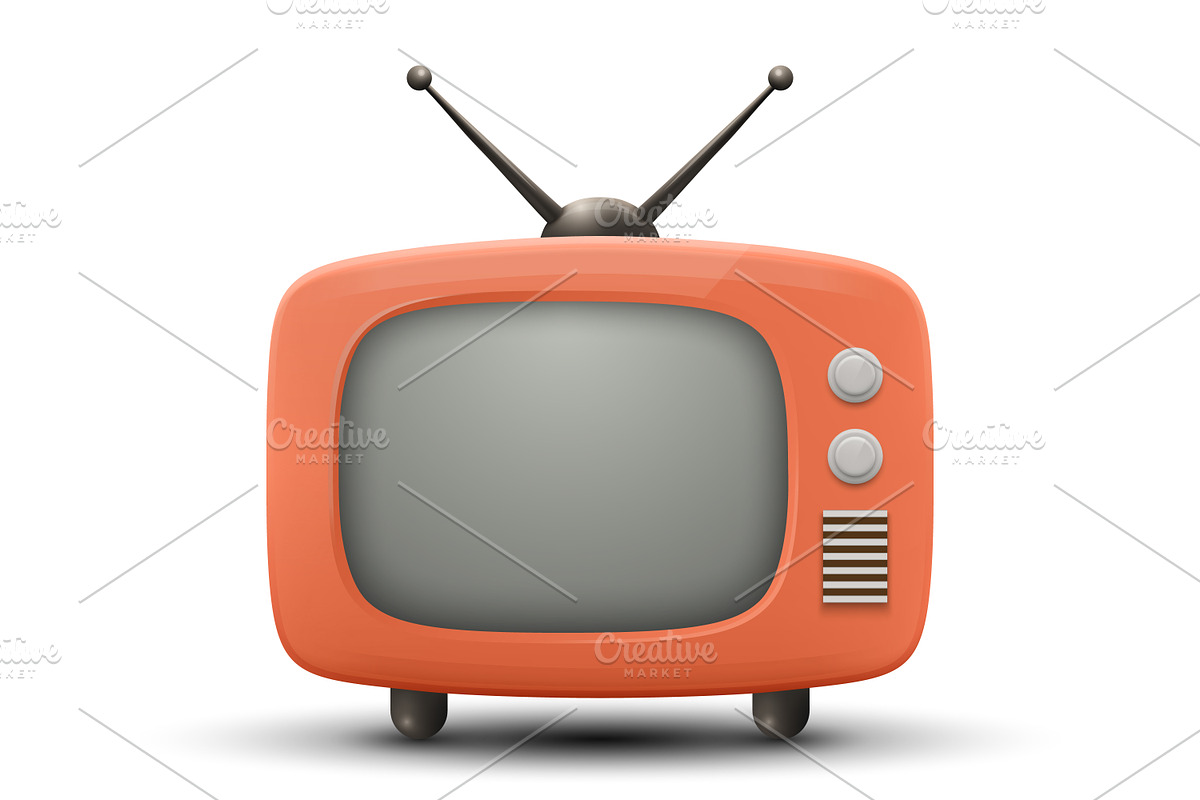 Retro TV Vector Illustrations, an Object Graphic by Gomolach (Photo 4 of 9)