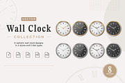 Wall Office Clock. Vector Set., an Object Graphic by Gomolach (Thumbnail 1 of 10)