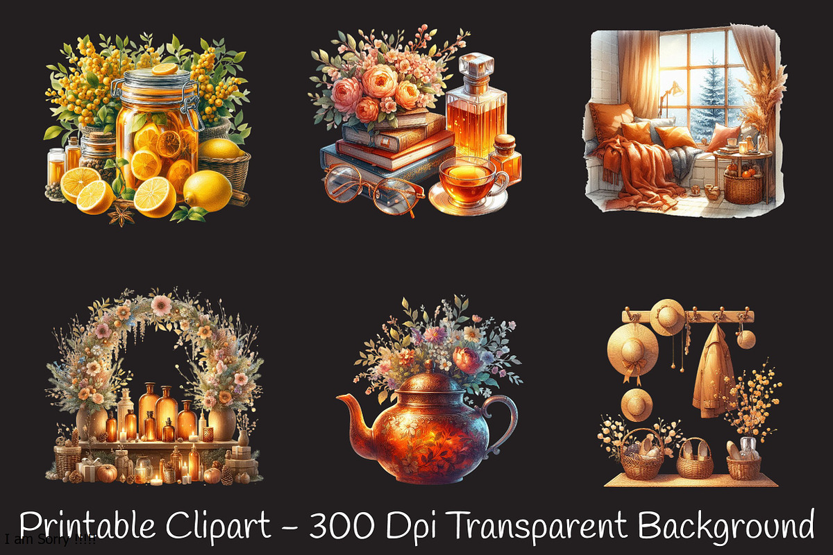 Amber Spring Cozy Home Cliparts, a Transportation Illustration by RobertsArt (Photo 4 of 7)