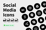 Pack of Social Network Media Icons, a Solid Icon by Ree_Creative (Thumbnail 1 of 2)