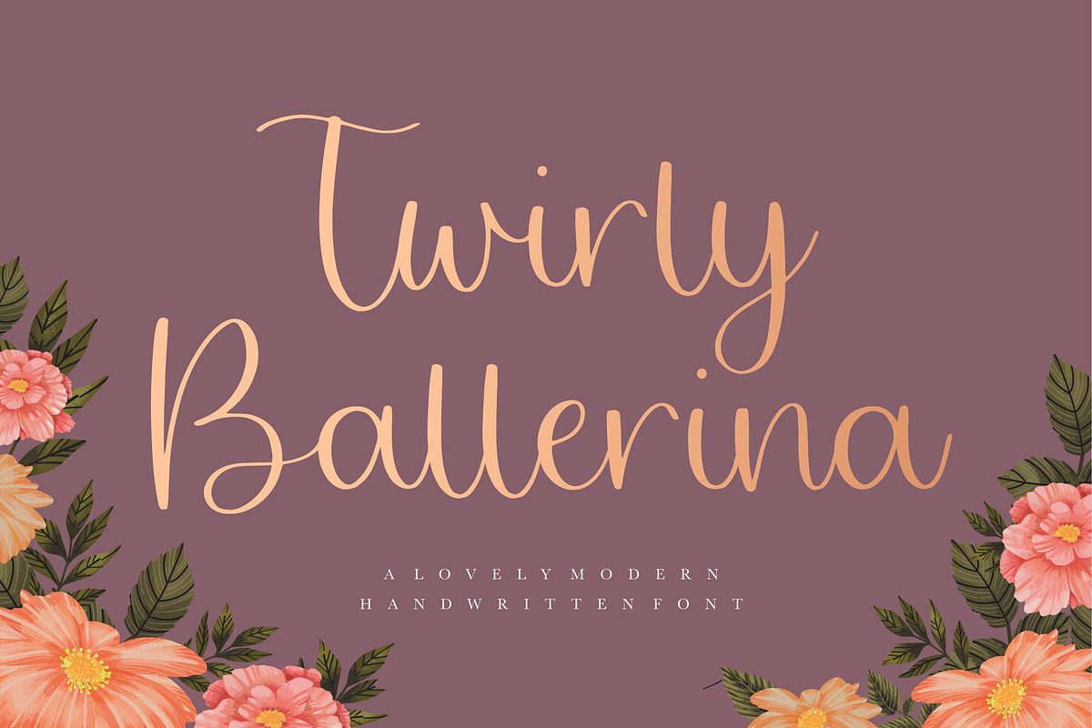 Twirly Ballerina Handwritten Font, a Script Font by Balpirick Studio (Photo 1 of 7)