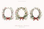 Watercolor Christmas Frames, a Seasonal Illustration by PeDe Designs (Thumbnail 4 of 7)