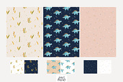 Watercolor Dinosaur clipart patterns, an Animal Illustration by tatiletters (Thumbnail 8 of 11)