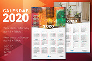 Calendar Poster 2020, a Stationery Template by AntartStock (Thumbnail 1 of 4)
