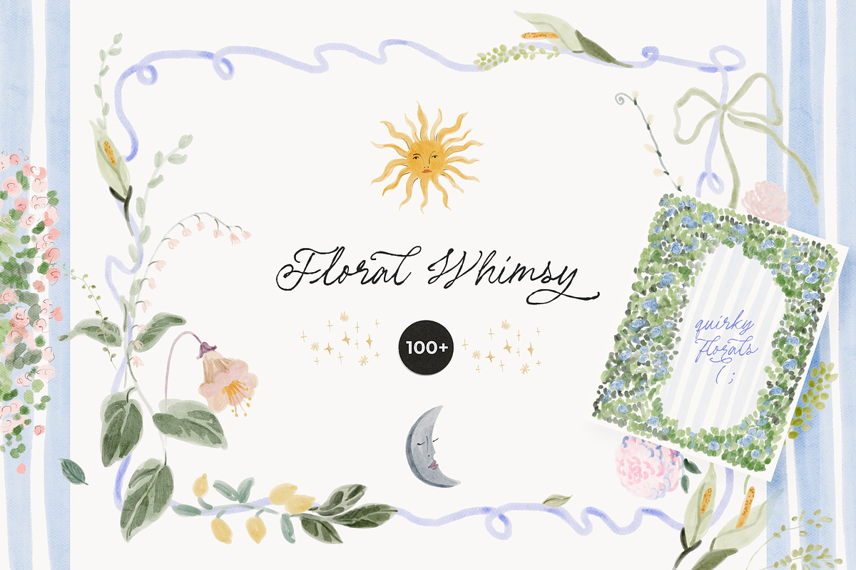 1,000+ Hand-Drawn Whimsical Bundle, a Decorative Illustration by Lana Elanor (Photo 3 of 9)