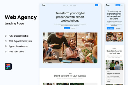 Web Agency - Landing Page Template, a Templates & Theme by RPWDS