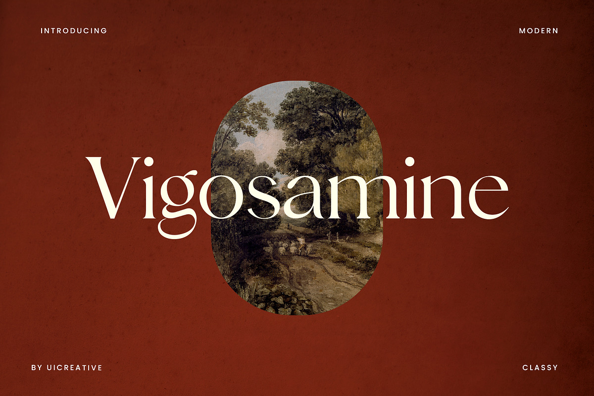 Vigosamine Luxury Serif Font, a Serif Font by UICreative (Photo 1 of 12)