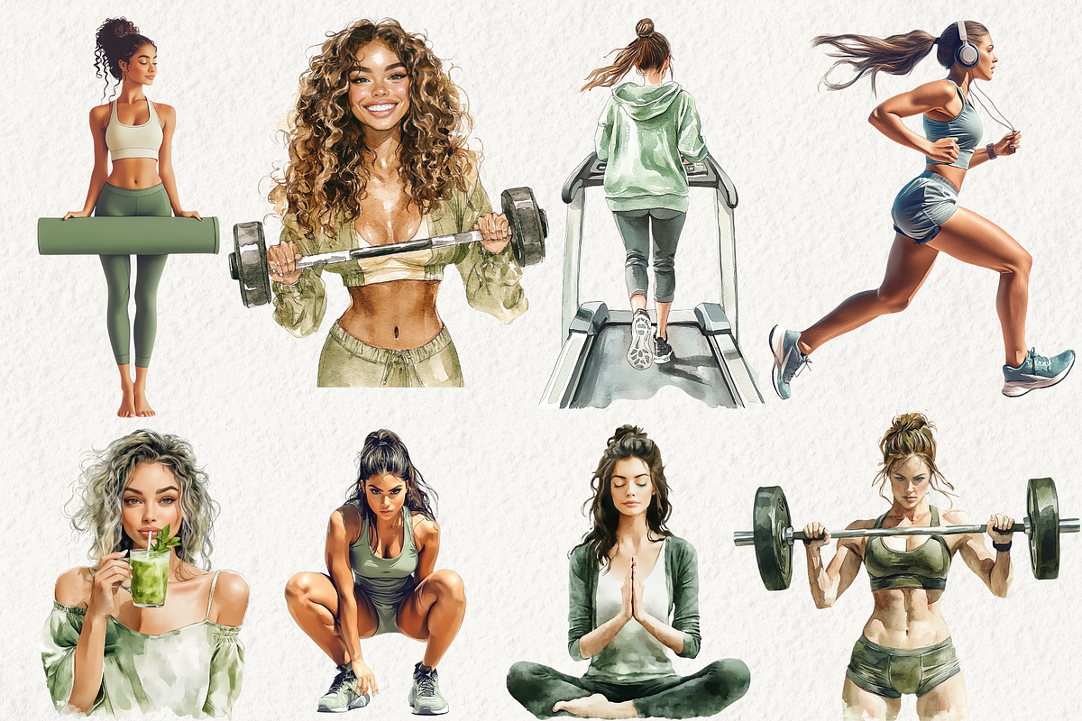 New Year New Me Clipart, an Illustration by NadiaTheronArt (Photo 3 of 4)