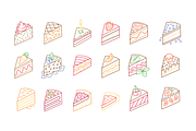 Isometric Cake Set, Slice Diagrams, a Food Illustration by Ilia Design (Thumbnail 4 of 10)