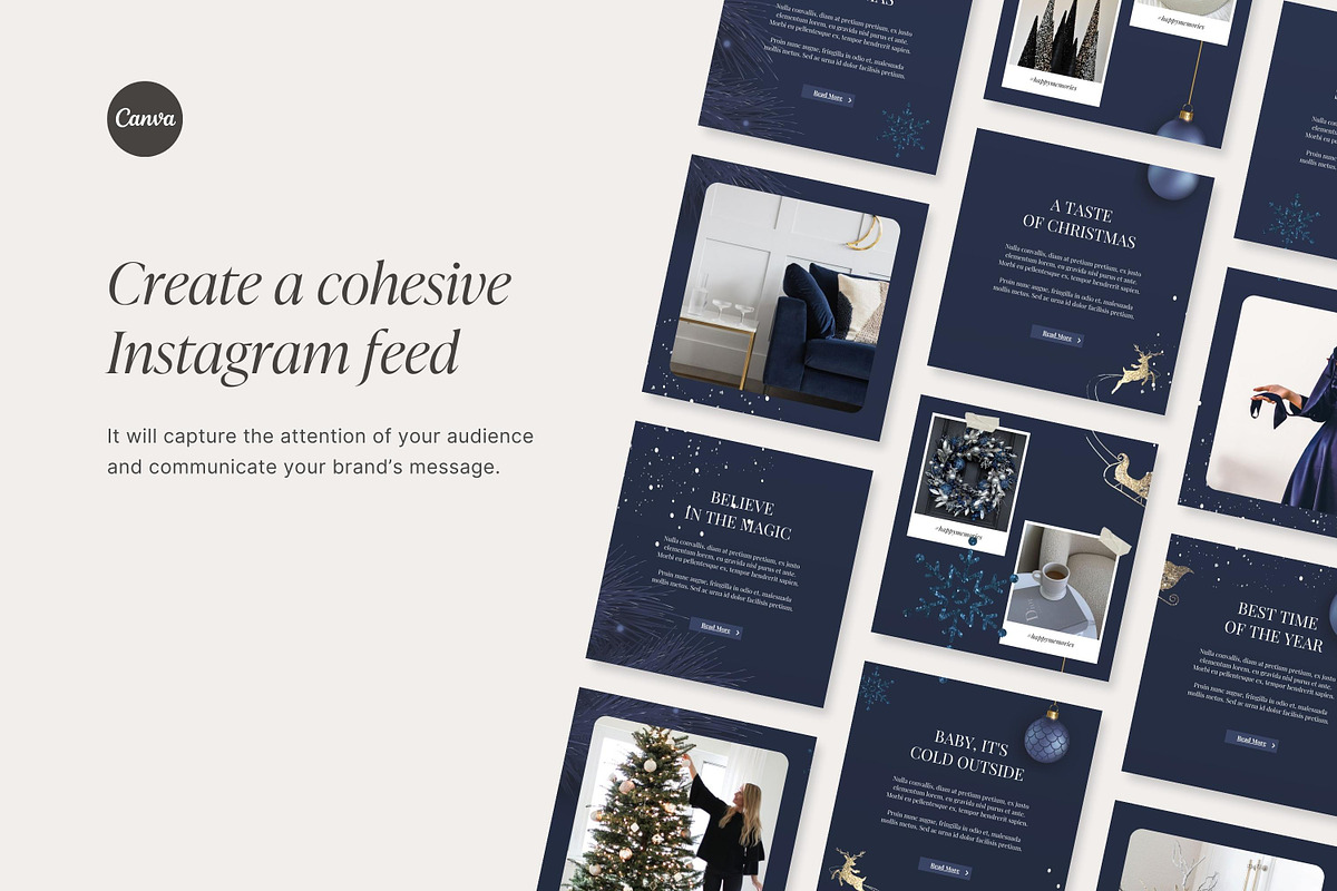 Christmas Instagram Puzzle template, a Social Media Template by LiliesandBerries (Photo 9 of 13)