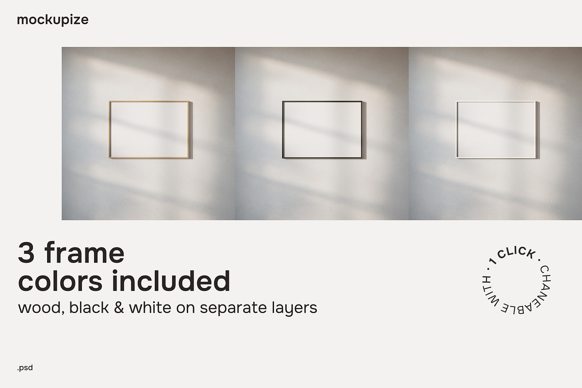 5x7 Horizontal Frame Mockup Wall Art, a Household Mockup by mockupize (Photo 2 of 7)