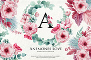 Anemones love, a Decorative Illustration by Antikva17 (Thumbnail 1 of 8)