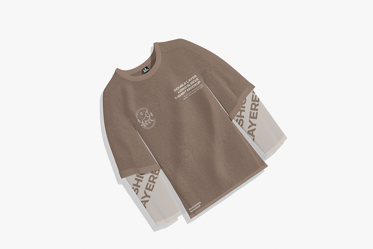 Double Layer Sleeve T-shirt Mockup, a Shirt Mockup by Unerispace (Photo 4 of 5)