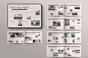 Digital Newspaper Template Landscape, a Brochure Template by TemplatesForest