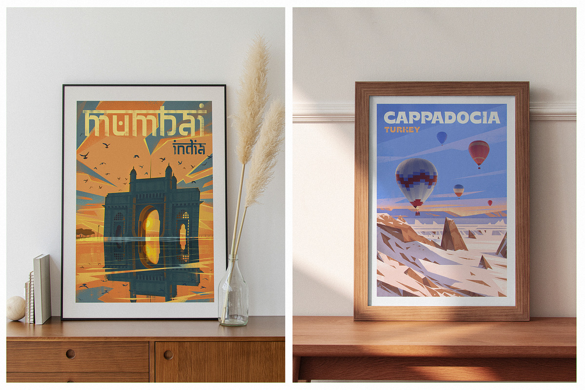 Travel Posters. Mega Bundle., a Decorative Illustration by Red Monkey (Photo 14 of 20)