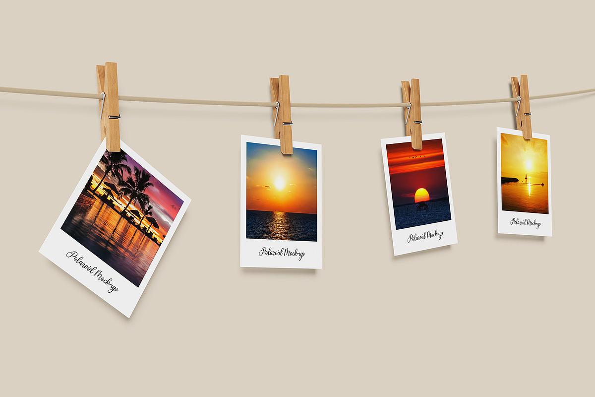 Polaroid Photo Mockup, a Print Template by Difa Design (Photo 2 of 9)
