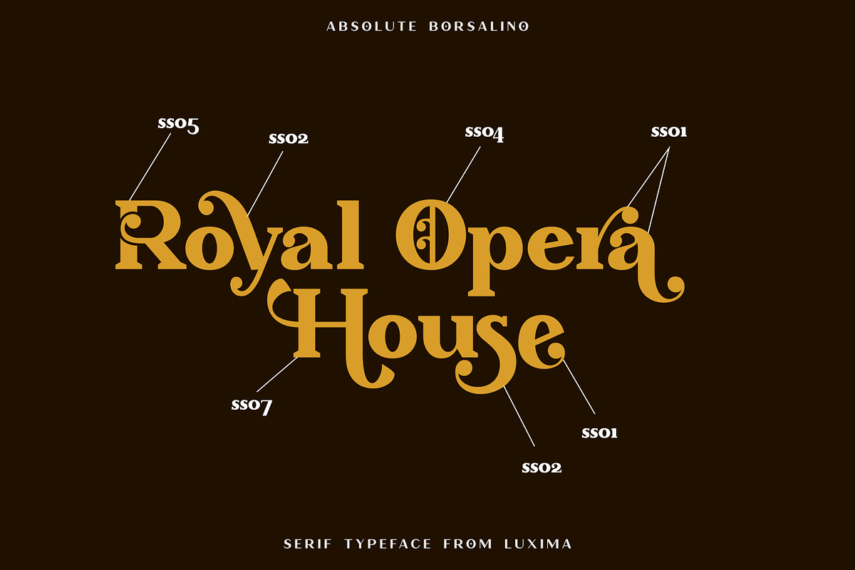 Absolute Borsalino - Serif Font, a Serif Font by Luxima (Photo 6 of 15)